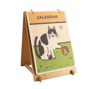 Vertical Calendar Cat Scratch Board Foldable Carpet Cat Scratcher