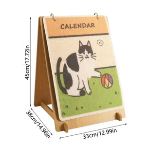 Vertical Calendar Cat Scratch Board Foldable Carpet Cat Scratcher