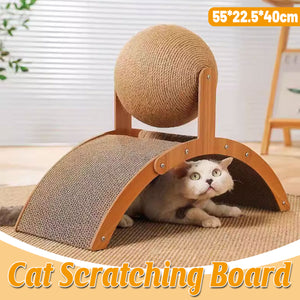 Vertical Cat Scratching Board With Sisal Ball