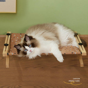 Wakytu Wall Mounted Cat Bed With Solid Wood Frame