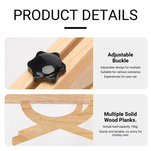Wakytu Wall Mounted Cat Bed With Solid Wood Frame