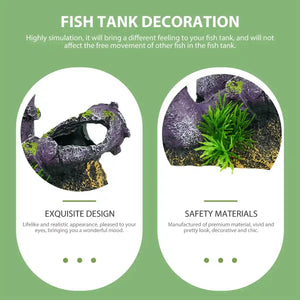 Aquarium Broken Pipe Ornament Resin Fish Tank Decoration