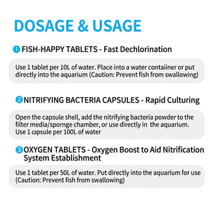 BESSN 3-in-1 Aquarium Water Conditioner Tablets for Fish Tanks