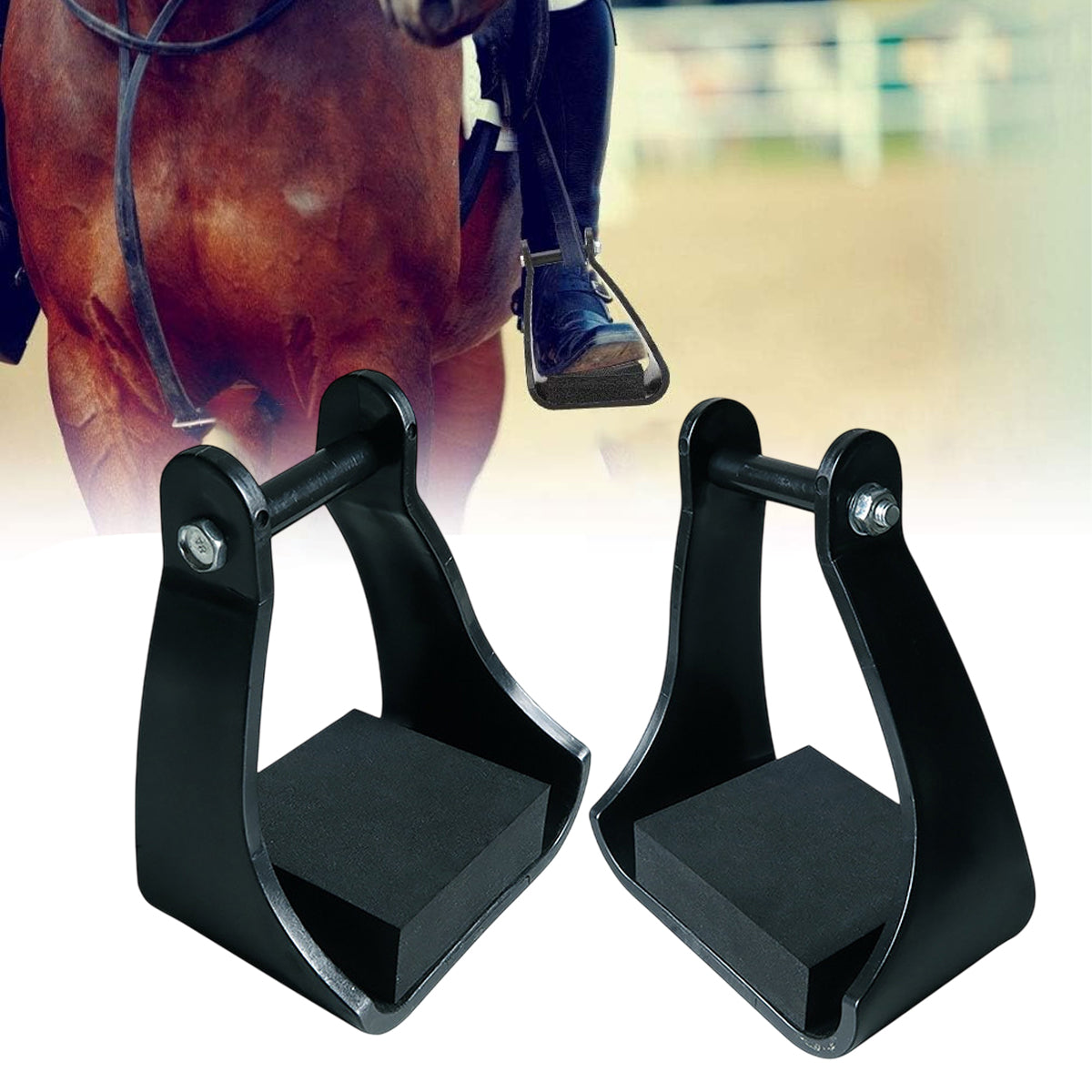 2PCS Lightweight Western Stirrup with Cushion Pads for Horse Riding