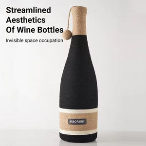 Wine Bottle Shaped Cat Scratching Post Stylish Hemp Rope Toy