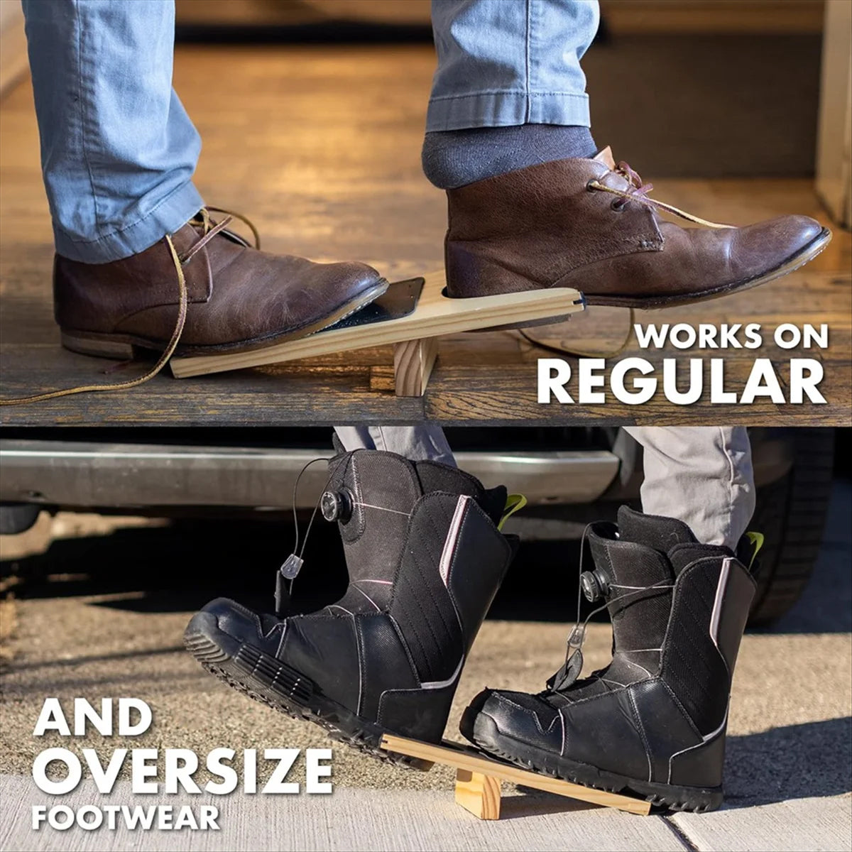 Wooden Boot Jack Remover With Heel Guard