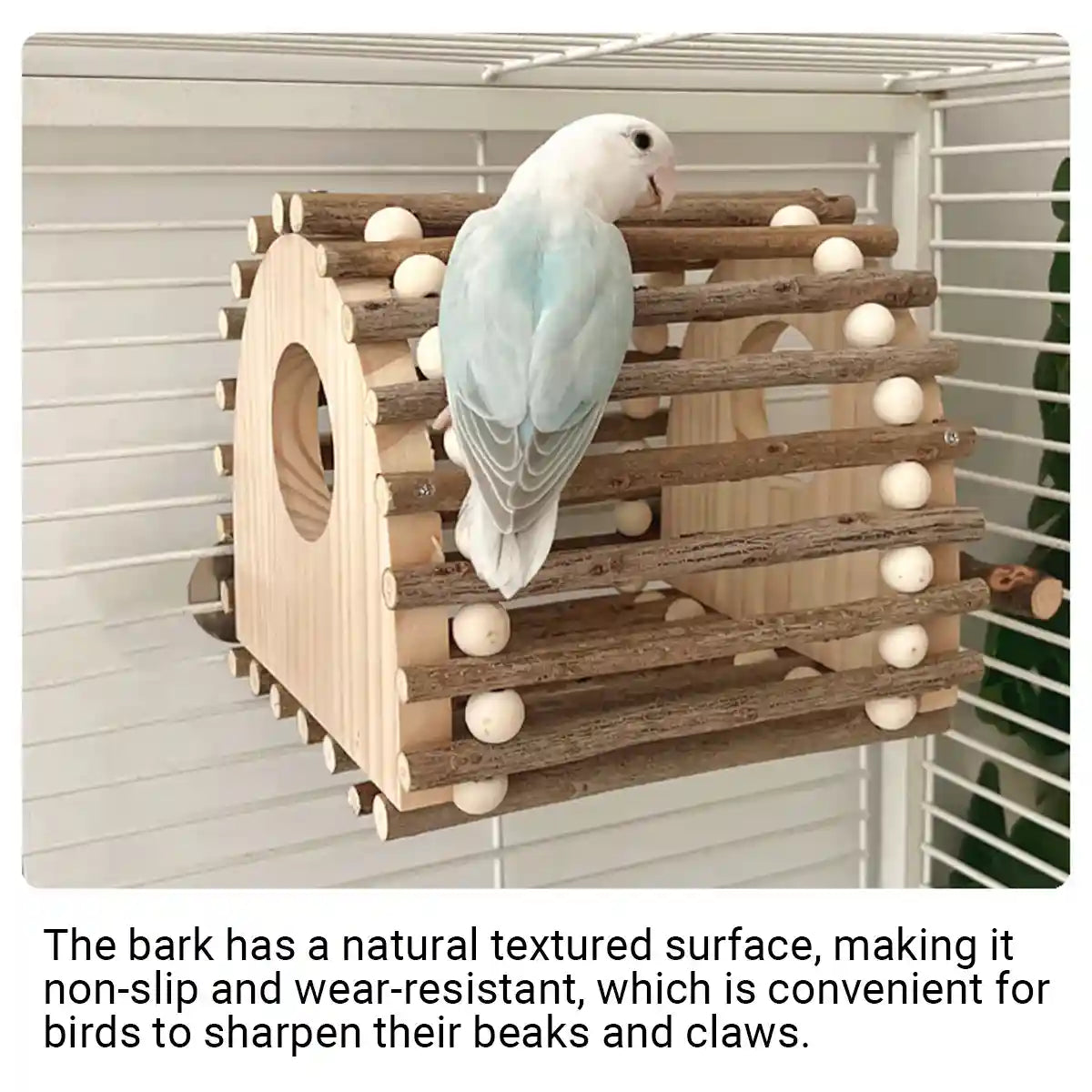 Wooden Bird House for Parrots and Lovebirds