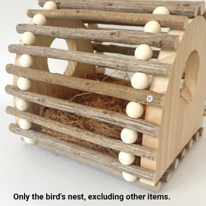 Wooden Bird House for Parrots and Lovebirds