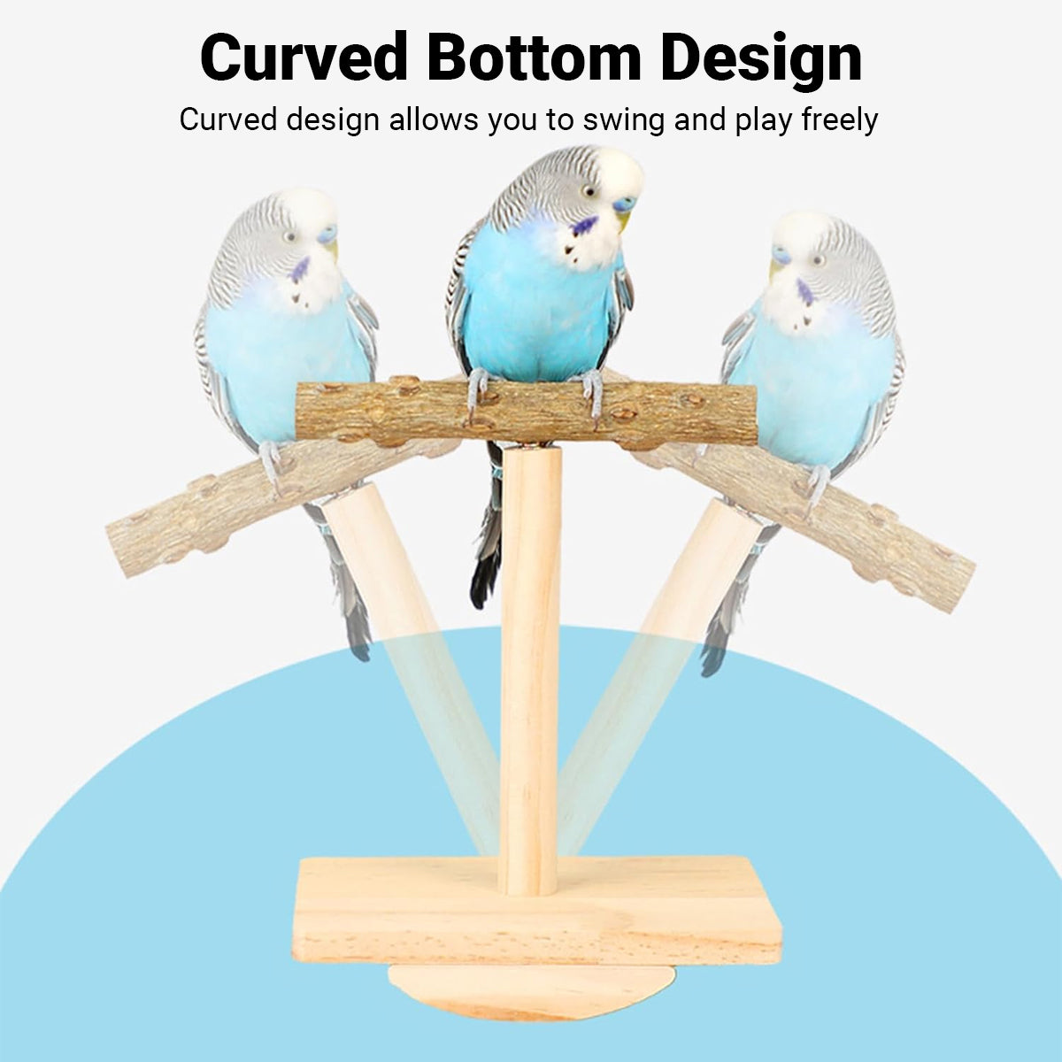 Natural Zanthoxylum Parrot Platform Stand for Claw Grinding & Resting
