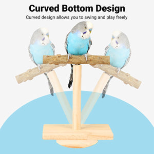 Natural Zanthoxylum Parrot Platform Stand for Claw Grinding & Resting