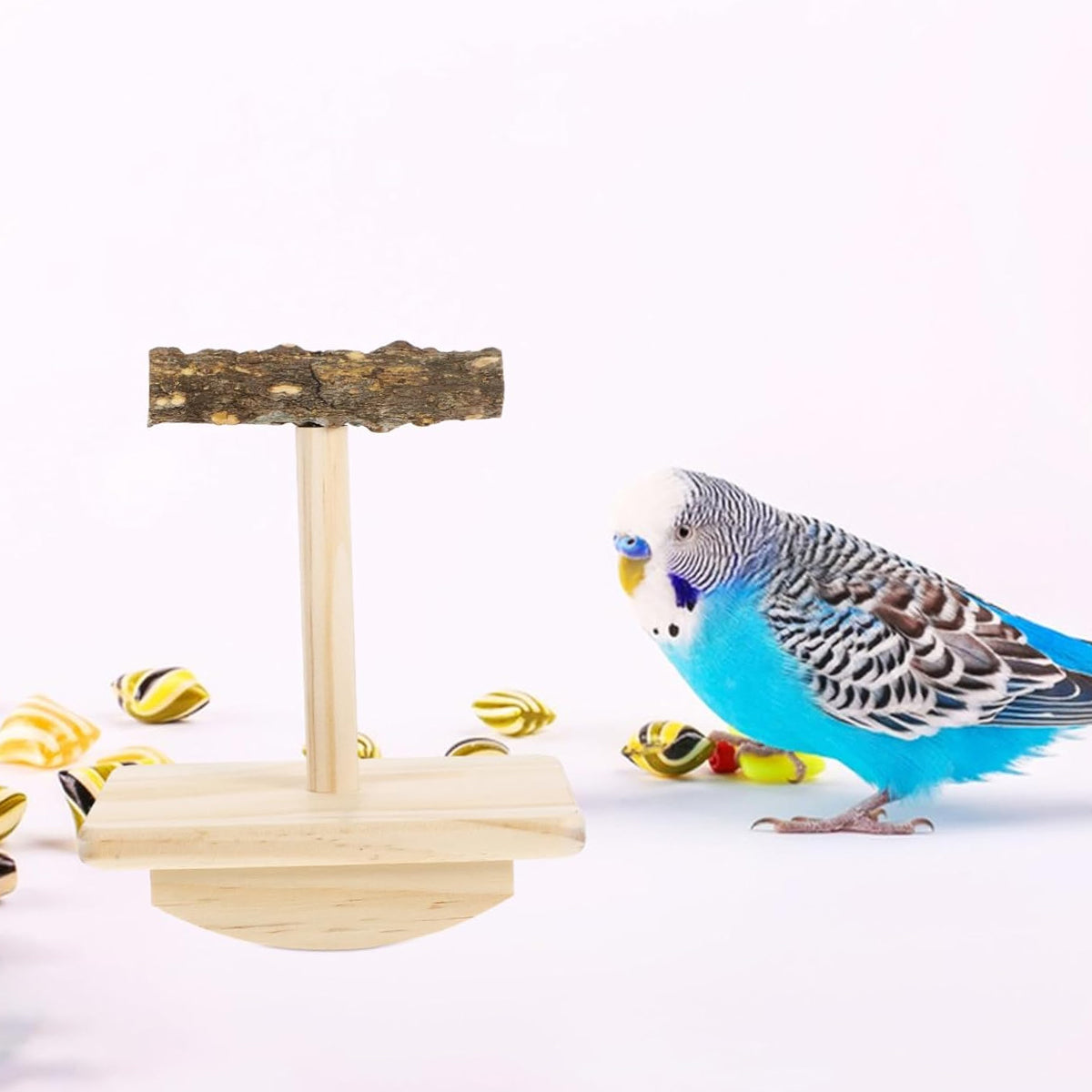 Natural Zanthoxylum Parrot Platform Stand for Claw Grinding & Resting