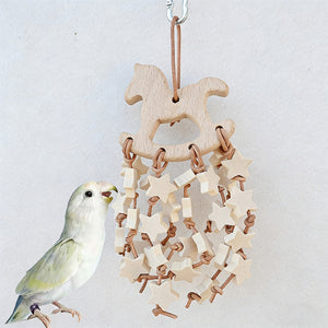 Bird Chew Toy Wooden Hanging Chew Skewers