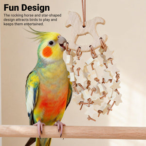 Bird Chew Toy Wooden Hanging Chew Skewers