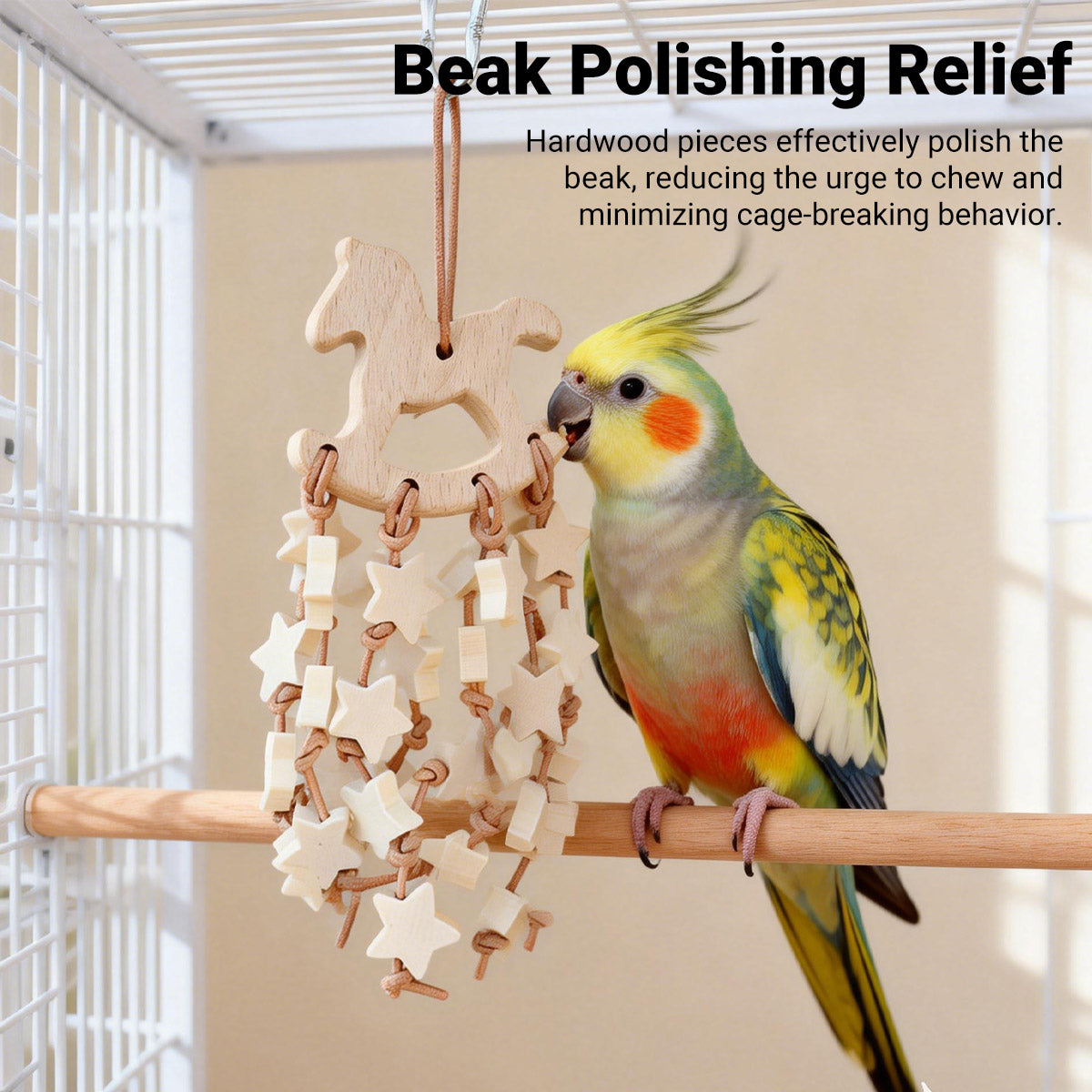 Bird Chew Toy Wooden Hanging Chew Skewers