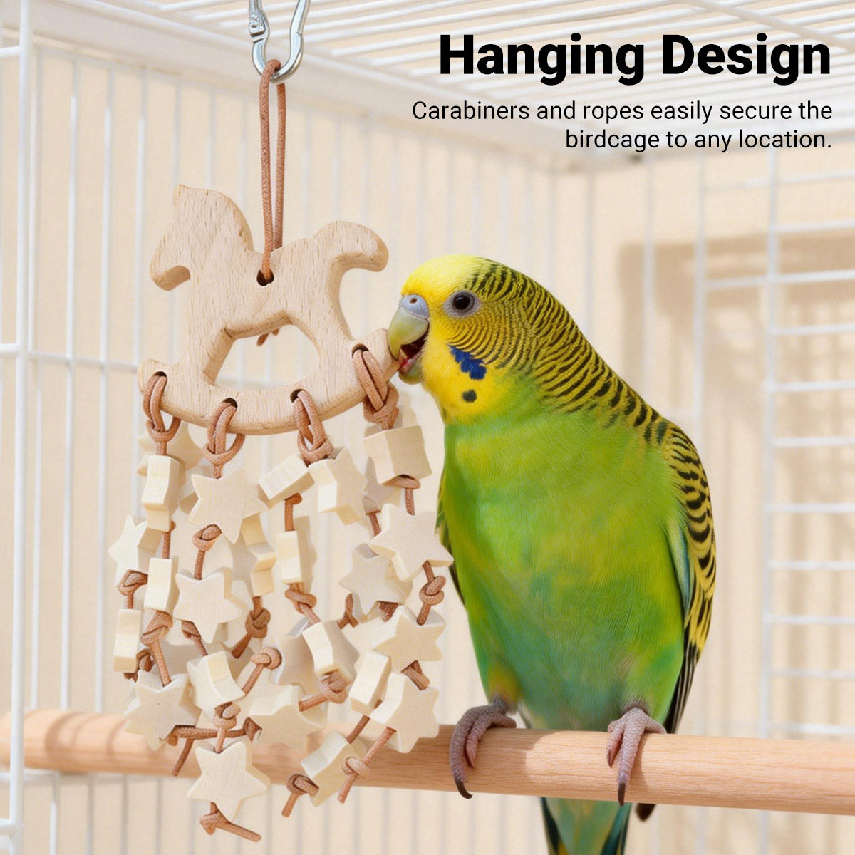 Bird Chew Toy Wooden Hanging Chew Skewers