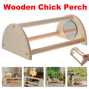 Parrot Stand Pet Chicken Wooden Mirror Small Stand Chick Stand