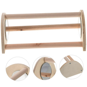 Parrot Stand Pet Chicken Wooden Mirror Small Stand Chick Stand