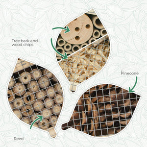 Wooden Insect House Garden Habitat Observation Eco Friendly Insect Attraction