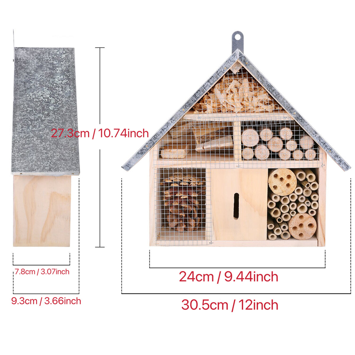 Wooden Insect House Garden Habitat Observation Eco Friendly Insect Attraction