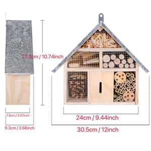 Wooden Insect House Garden Habitat Observation Eco Friendly Insect Attraction
