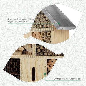 Wooden Insect House Garden Habitat Observation Eco Friendly Insect Attraction