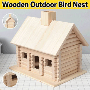 Wooden Bird Nest Outdoor Natural Bird House