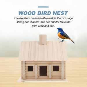 Wooden Bird Nest Outdoor Natural Bird House