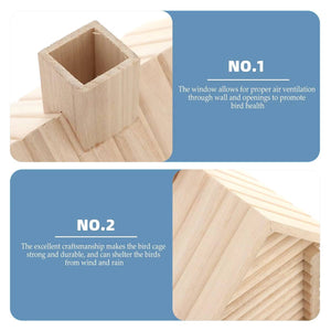 Wooden Bird Nest Outdoor Natural Bird House