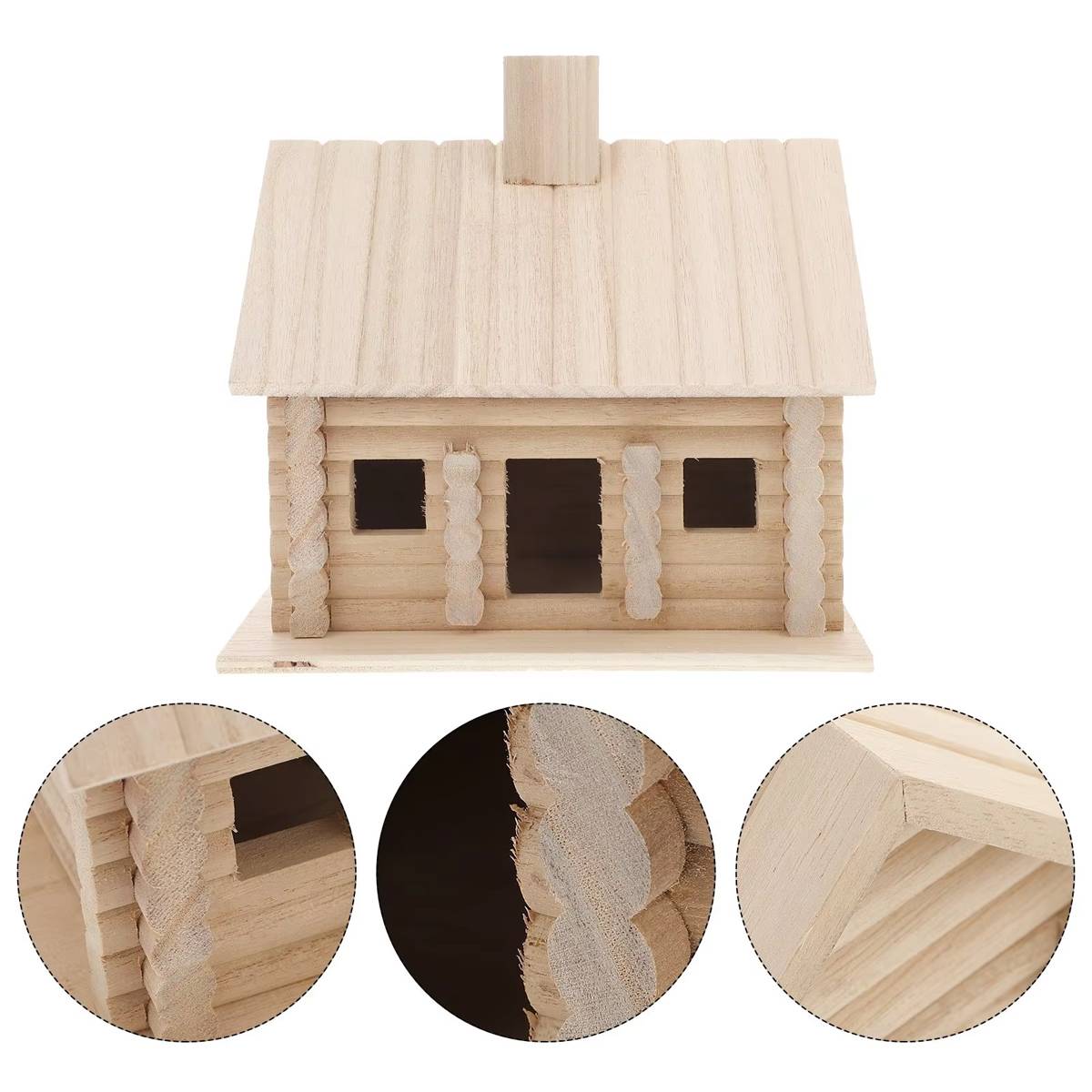 Wooden Bird Nest Outdoor Natural Bird House