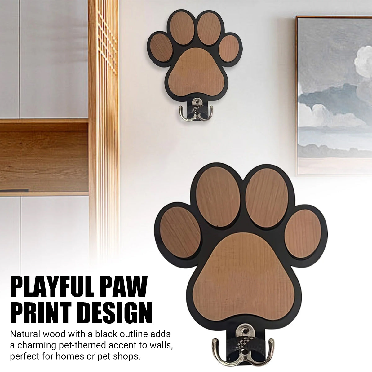 Pet Leash Wall Hook - Dog Rope Storage Hook for Hallways