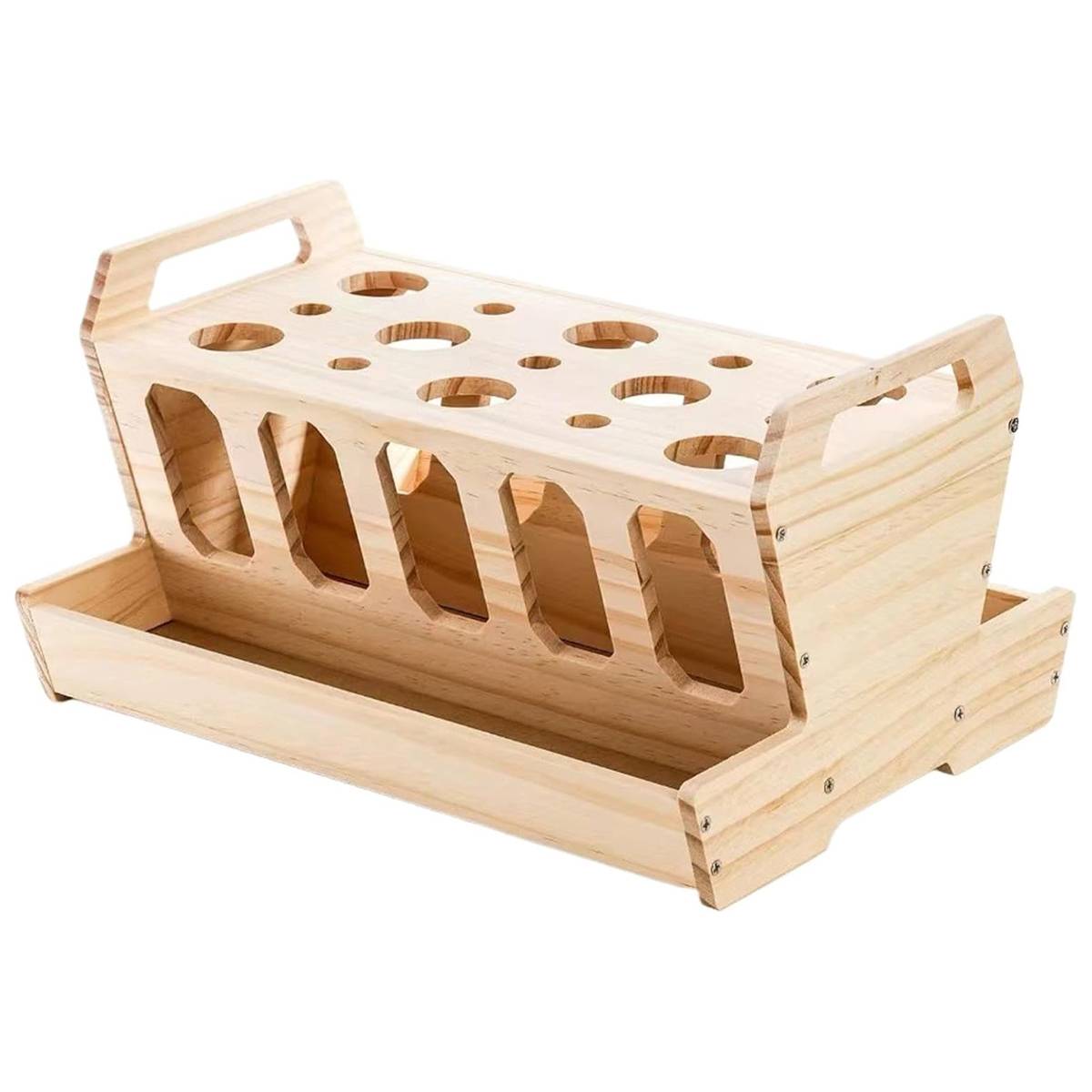 Wooden Rabbit Hutch Feeding Rack Solid Wood Carrot Holder