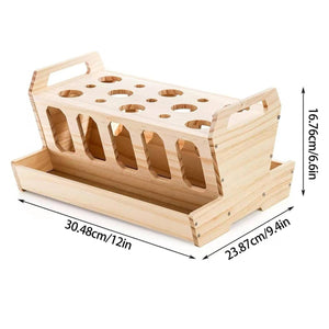 Wooden Rabbit Hutch Feeding Rack Solid Wood Carrot Holder