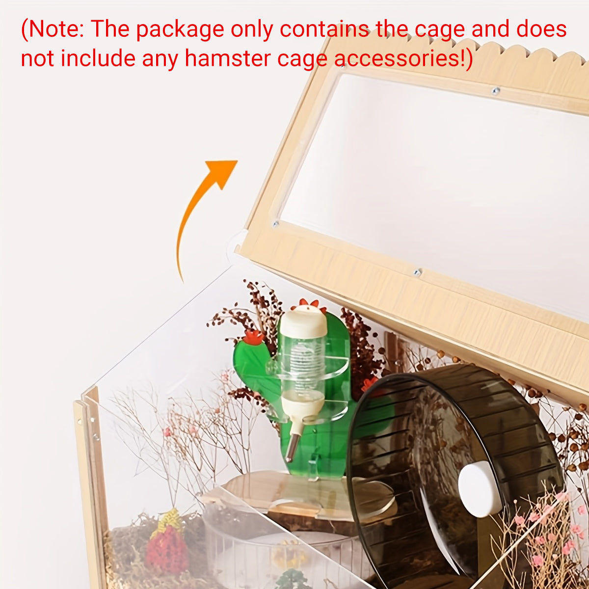 Wooden Transparent Pet Cage Breathable Easy Clean Design
