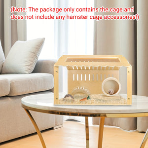 Wooden Transparent Pet Cage Breathable Easy Clean Design
