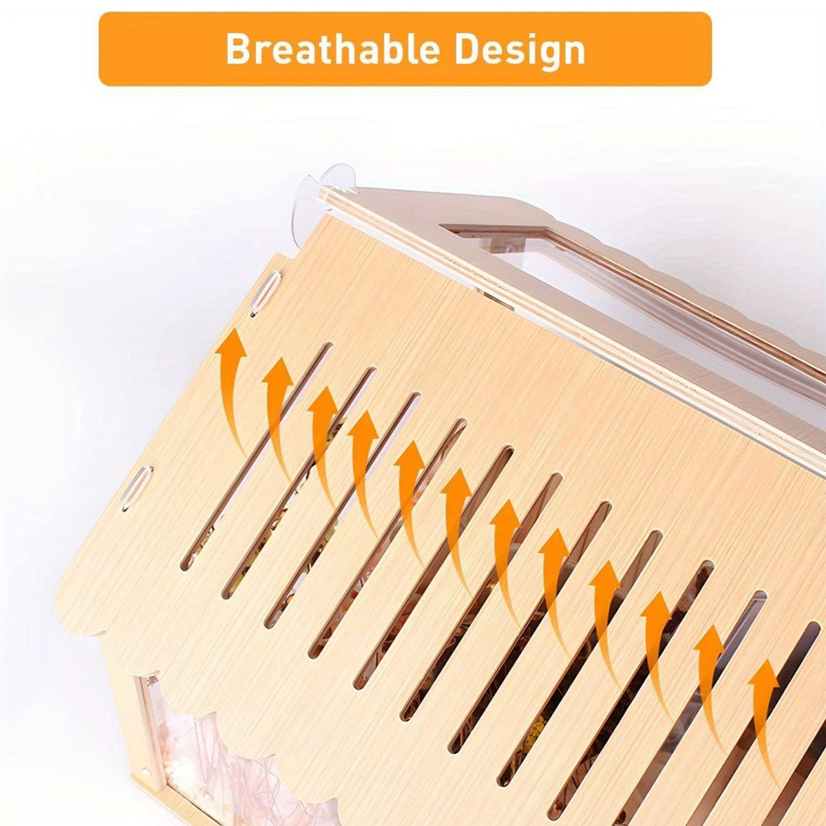 Wooden Transparent Pet Cage Breathable Easy Clean Design