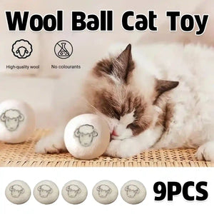 Wool Ball Cat Toy Bite-resistant Molar Self-relief Artifact For Pet Cat Tease Stick Kitten Kitten Toy