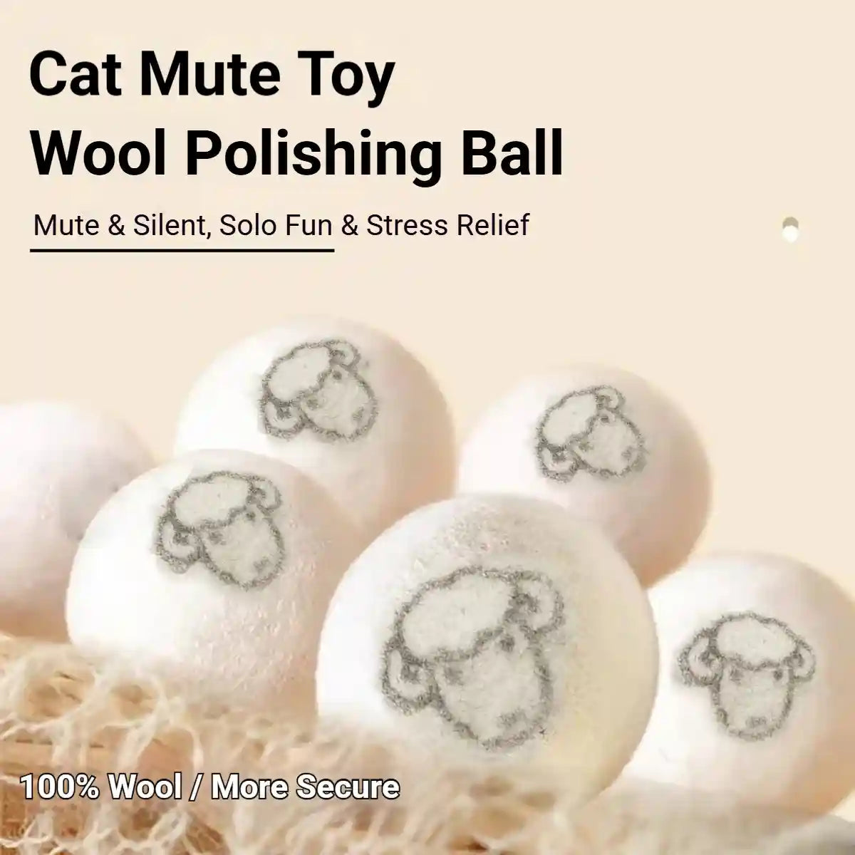 Wool Ball Cat Toy Bite-resistant Molar Self-relief Artifact For Pet Cat Tease Stick Kitten Kitten Toy