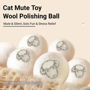 Wool Ball Cat Toy Bite-resistant Molar Self-relief Artifact For Pet Cat Tease Stick Kitten Kitten Toy