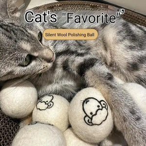 Wool Ball Cat Toy Bite-resistant Molar Self-relief Artifact For Pet Cat Tease Stick Kitten Kitten Toy