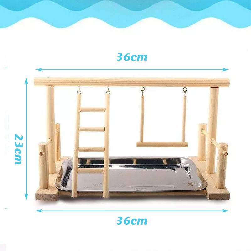 Durable Wooden Bird Cage Stand Bird Toy