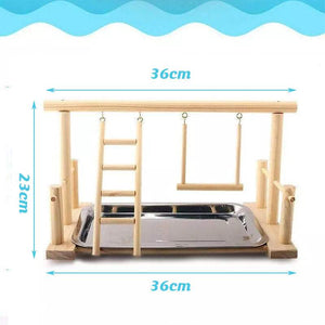 Durable Wooden Bird Cage Stand Bird Toy