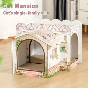 Cardboard Cat Scratch House with Roof Cat Scratch Board Sofa
