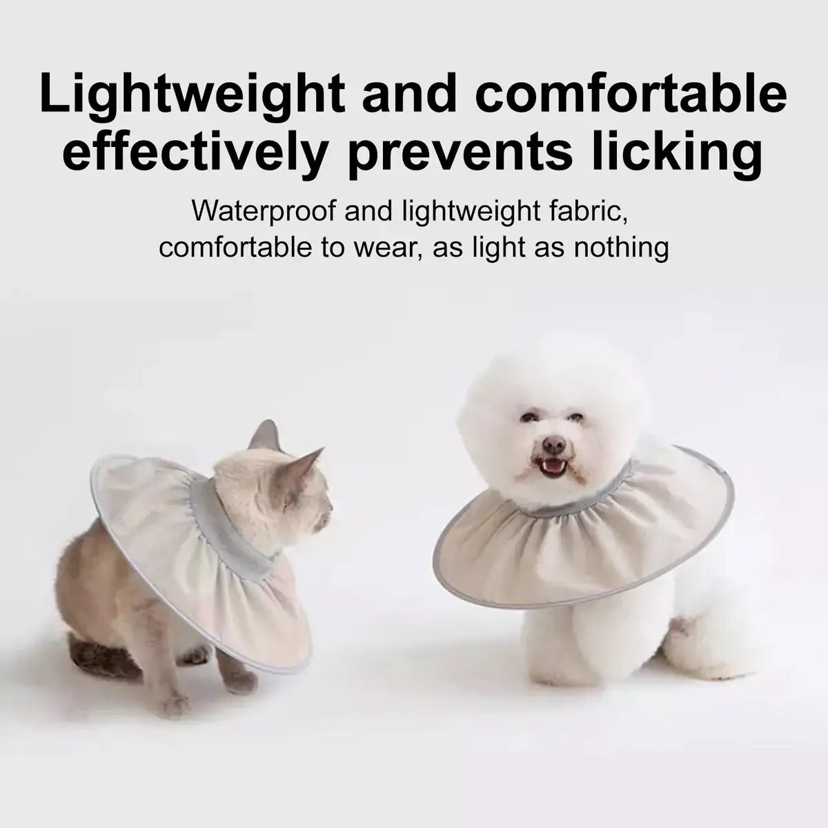 Adjustable Cat Recovery Collar for Grooming and Licking Prevention