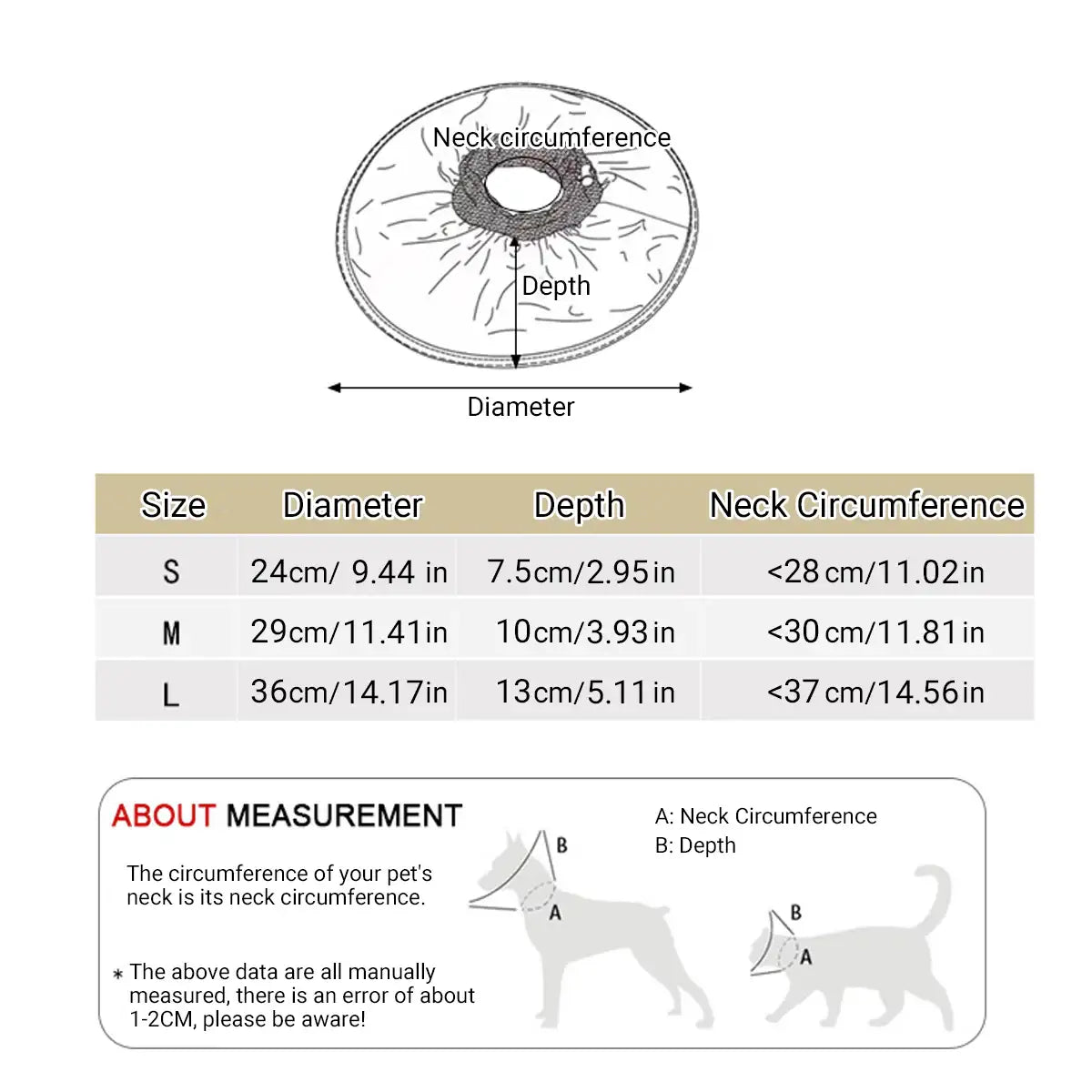 Adjustable Cat Recovery Collar for Grooming and Licking Prevention