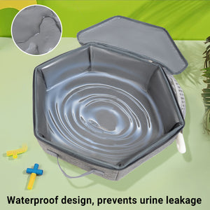 Foldable Portable Pet Litter Box Lightweight Collapsible for Travel Outdoor Use