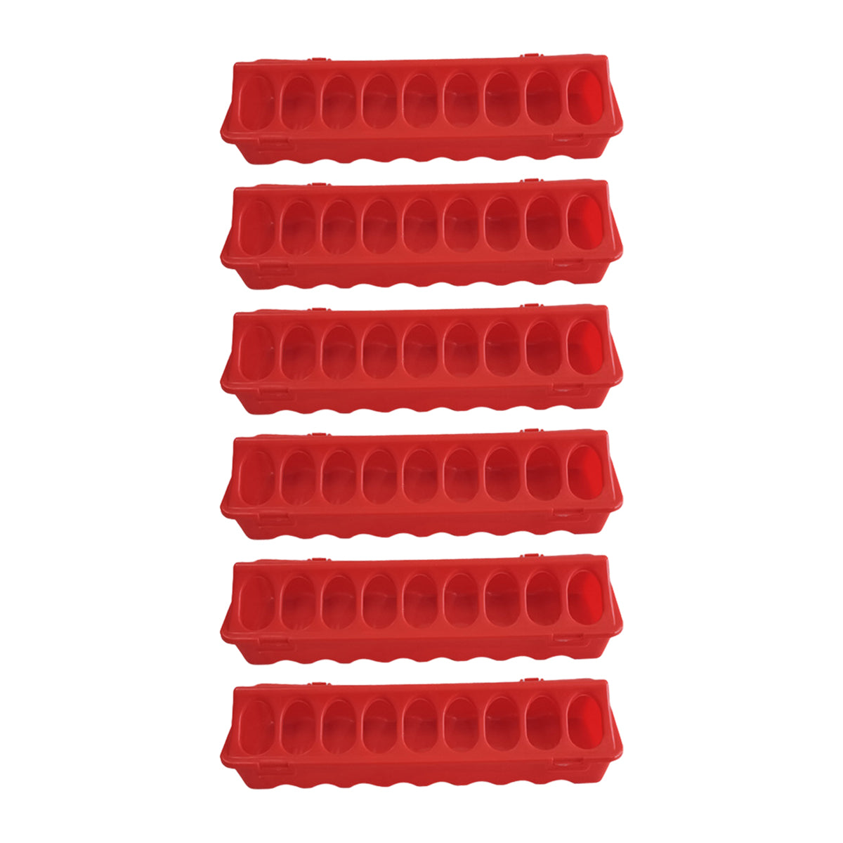 Chicken Feeder Trough Plastic Mesh Connectable Poultry Feed Trough for Coop Use