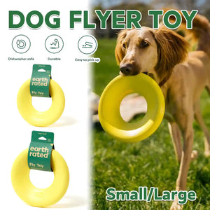 Earth Rated Durable Dog Flyer Toy Floating Flying Disc for Active Fetch Play