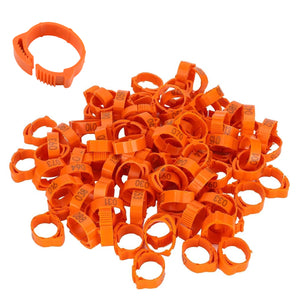 100PCS Adjustable Bird Leg Rings Numbered