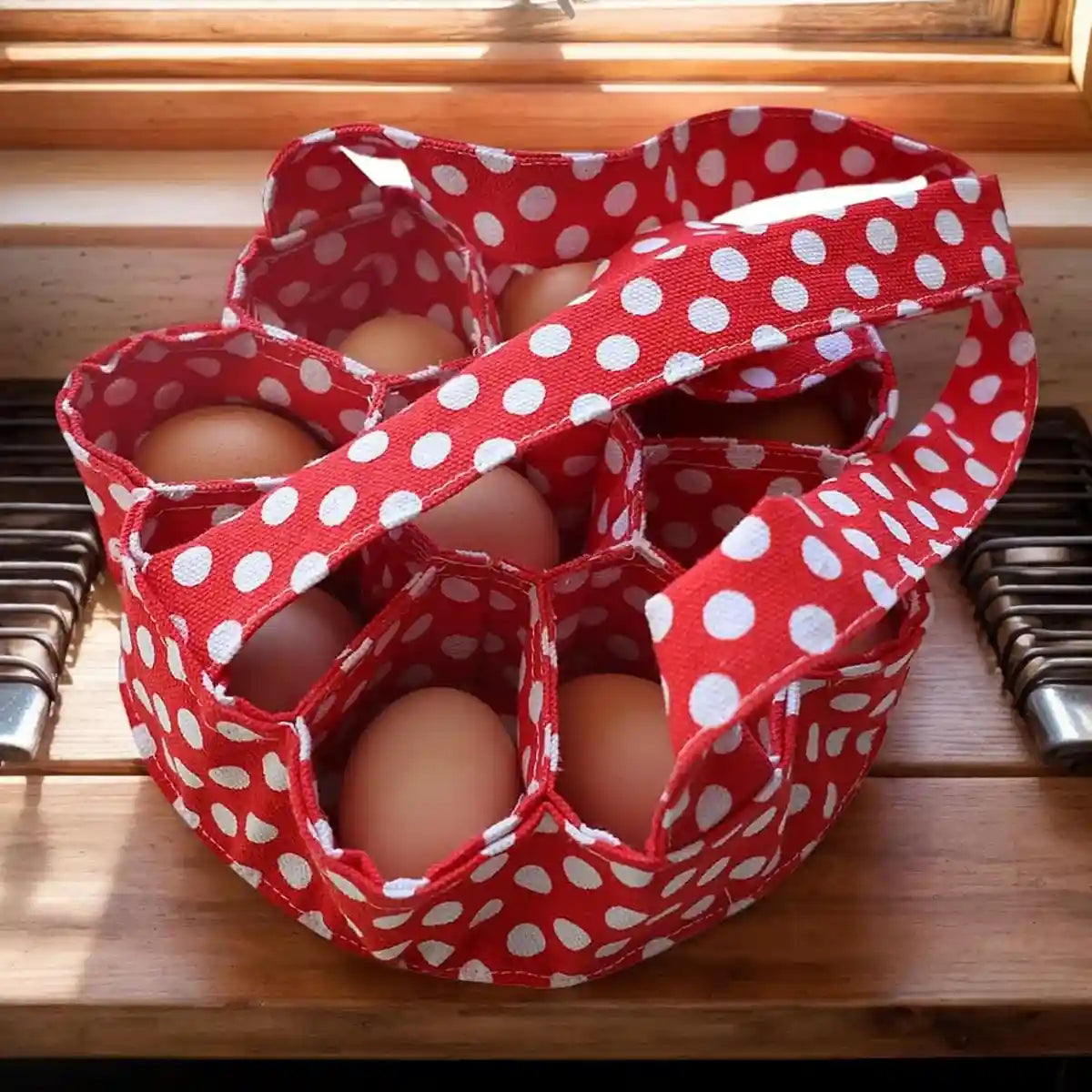 Egg Collecting Basket Durable Fabric Egg Gathering Carrier