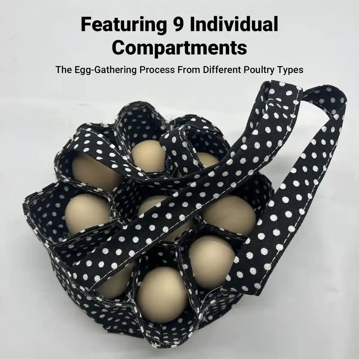 Egg Collecting Basket Durable Fabric Egg Gathering Carrier